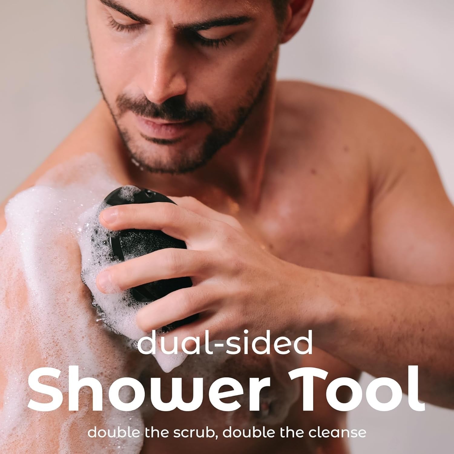 12607 Shower Tool Duo 2-1 Shower Loofah Sponge and Exfoliating Body Scrubber for Showering, Easy to Clean, Easy to Dry, With Dori Easy to Hanging, Easy to Grip 12607 Shower Tool Duo 2-1 Shower Loofah Sponge and Exfoliating Body Scrubber for Showering, Easy to Clean, Easy to Dry, With Dori Easy to Hanging, Easy to Grip